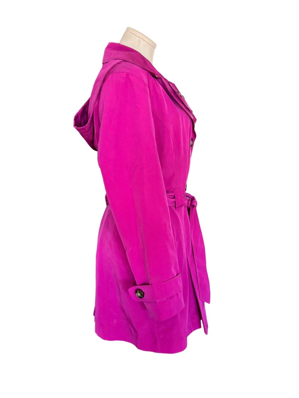 London Fog Pink Belted Trench Coat – L/G - Picture 3 of 12
